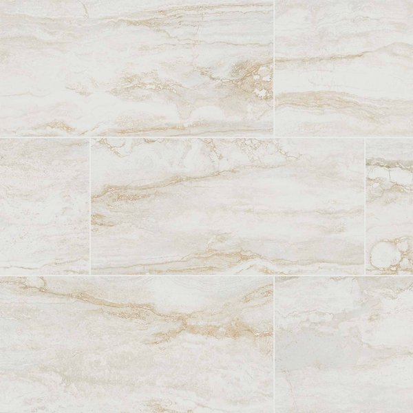 Msi Bernini Bianco 12 In. X 24 In. Polished Porcelain Floor And Wall Tile, 8PK ZOR-PT-0275